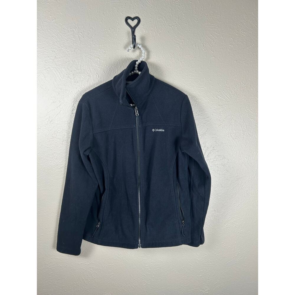 Columbia Fleece Jacket Women's Size Medium Black Gorpcore Outdoors Hiking Coat